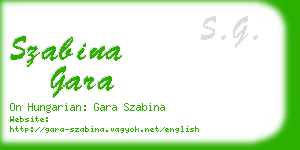 szabina gara business card